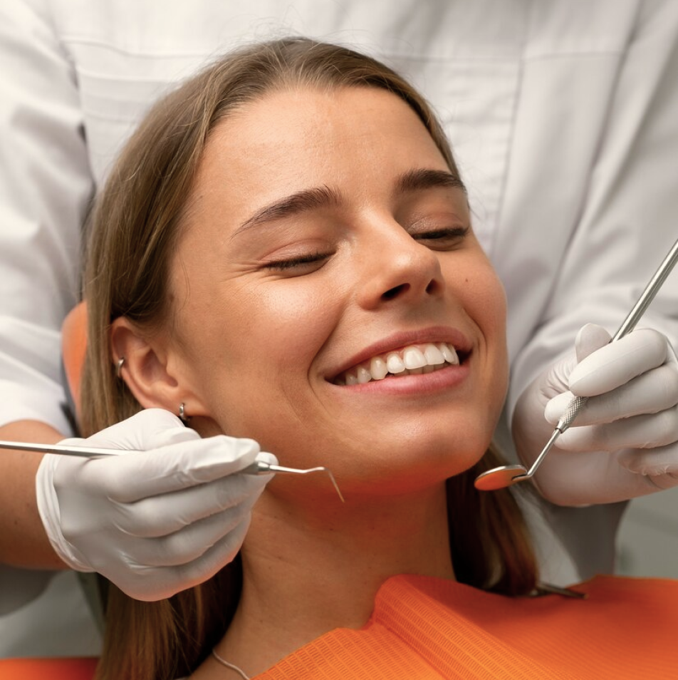 Happy patient receiving care